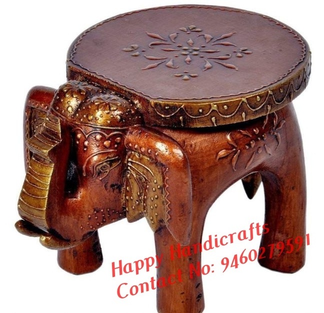 Indian handicraft antique Best selling Wooden Elephant Stool with suitable price