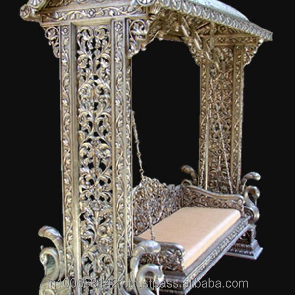 Indian wooden very fine carved embossed beautiful decorative beautiful indoor swings