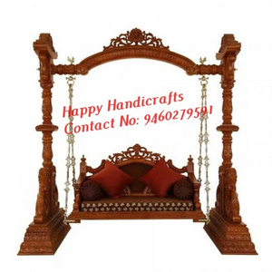 Wooden Indian Carved Swing Indian Style Premium Quality Teak Wood Indoor Swing