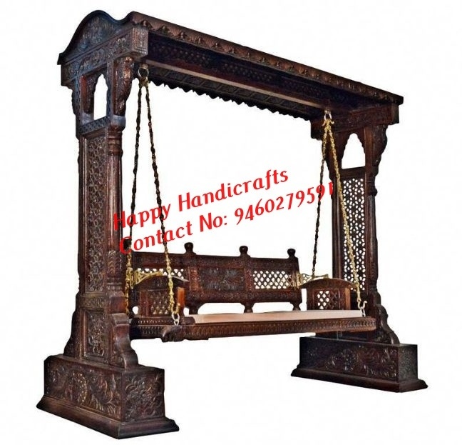 Jodhpur Indoor/ Outdoor Patio Porch Furniture Wooden Garden Swing