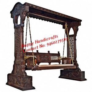 Jodhpur Indoor/ Outdoor Patio Porch Furniture Wooden Garden Swing