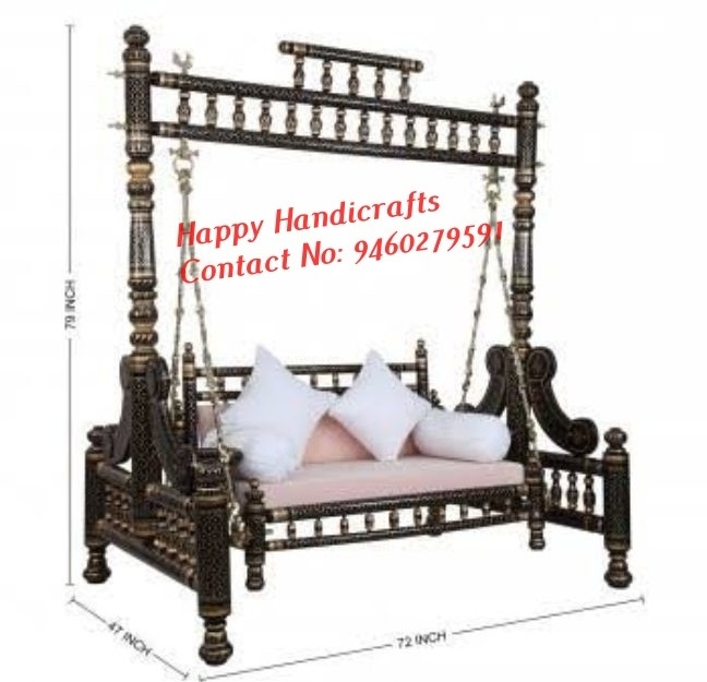 Royal Wooden carved swings royal luxury Indian traditional style solid wood indoor/ outdoor swings jhoola