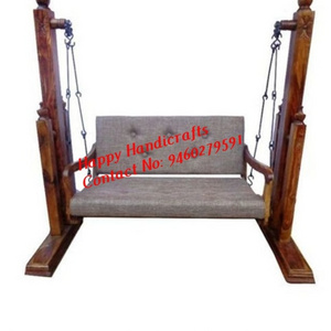 Indian Color Living room Furniture Swing Jhula Pakistan Traditional Swings 3 seater Wooden Jhoola Indoor Natural Rosewood Swings