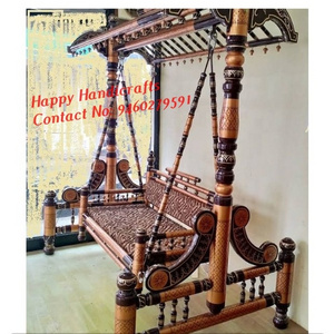 Indian traditional style solid wood indoor/ outdoor swings jhoola