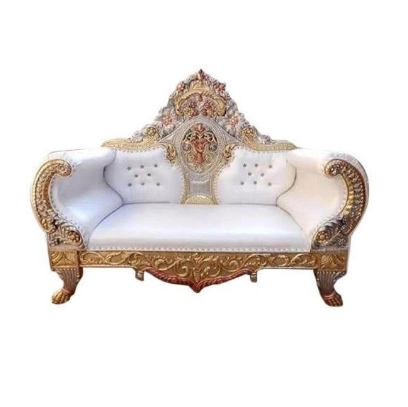 Classic & Modern Stylish Bride Groom Event Stage Wooden Sofa & Chair Sofa Sets Classic Style Luxury Carved Sofa Furniture