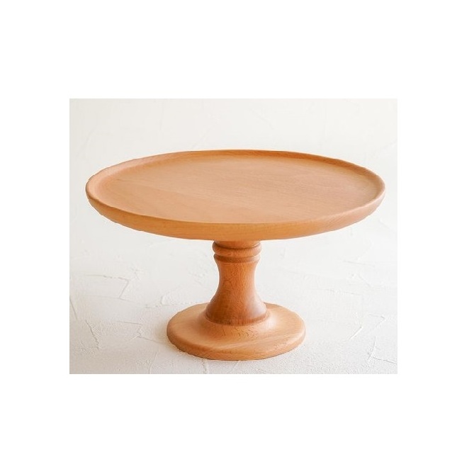 Wooden Cake Tray Turntable Cake Stand Set Wholesale Custom Logo Round Bamboo Carton Cake Tools Sustainable Wedding Plant Stands