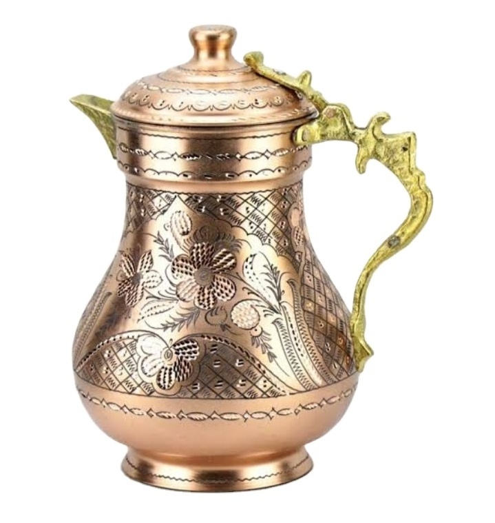 Brass Tea Pot New Handmade Metal Tea pot For Tea Serving  Pot High Quality Copper Kettle