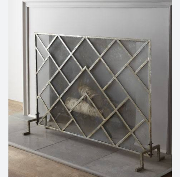 Fireplace Screen Wrought Iron Fireplace Screens Fireplace Screen with Door Fire Spark Guard Grate for Fire Pit