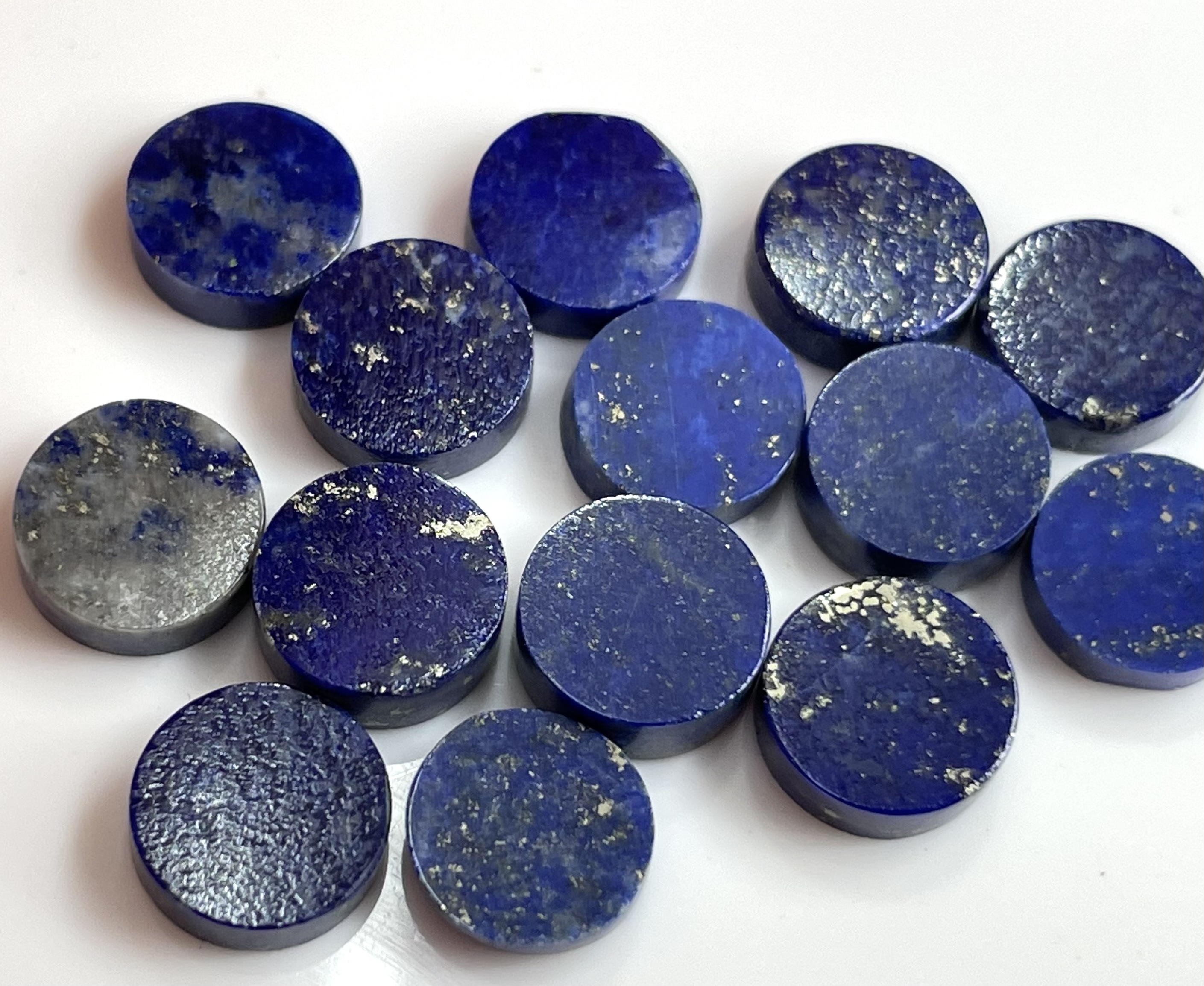 Coin Natural Lapis Lazuli Coin Both Side flat Round Shape Cabochon Calibrated Size 4,5,6,7,8,10,11,12,14,15,16,18,20,25,28,30,35