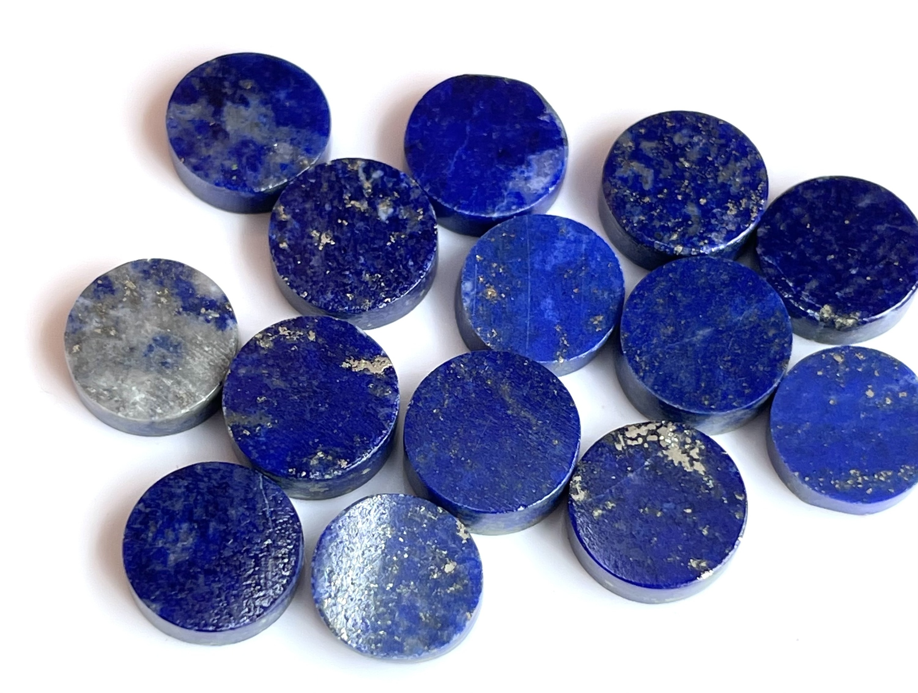 Coin Natural Lapis Lazuli Coin Both Side flat Round Shape Cabochon Calibrated Size 4,5,6,7,8,10,11,12,14,15,16,18,20,25,28,30,35