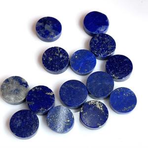 Coin Natural Lapis Lazuli Coin Both Side flat Round Shape Cabochon Calibrated Size 4,5,6,7,8,10,11,12,14,15,16,18,20,25,28,30,35