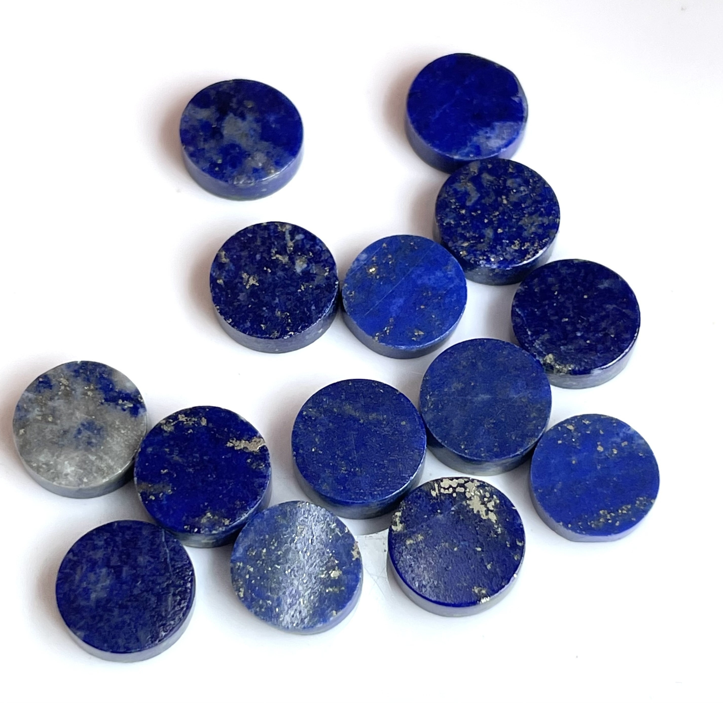 Coin Natural Lapis Lazuli Coin Both Side flat Round Shape Cabochon Calibrated Size 4,5,6,7,8,10,11,12,14,15,16,18,20,25,28,30,35