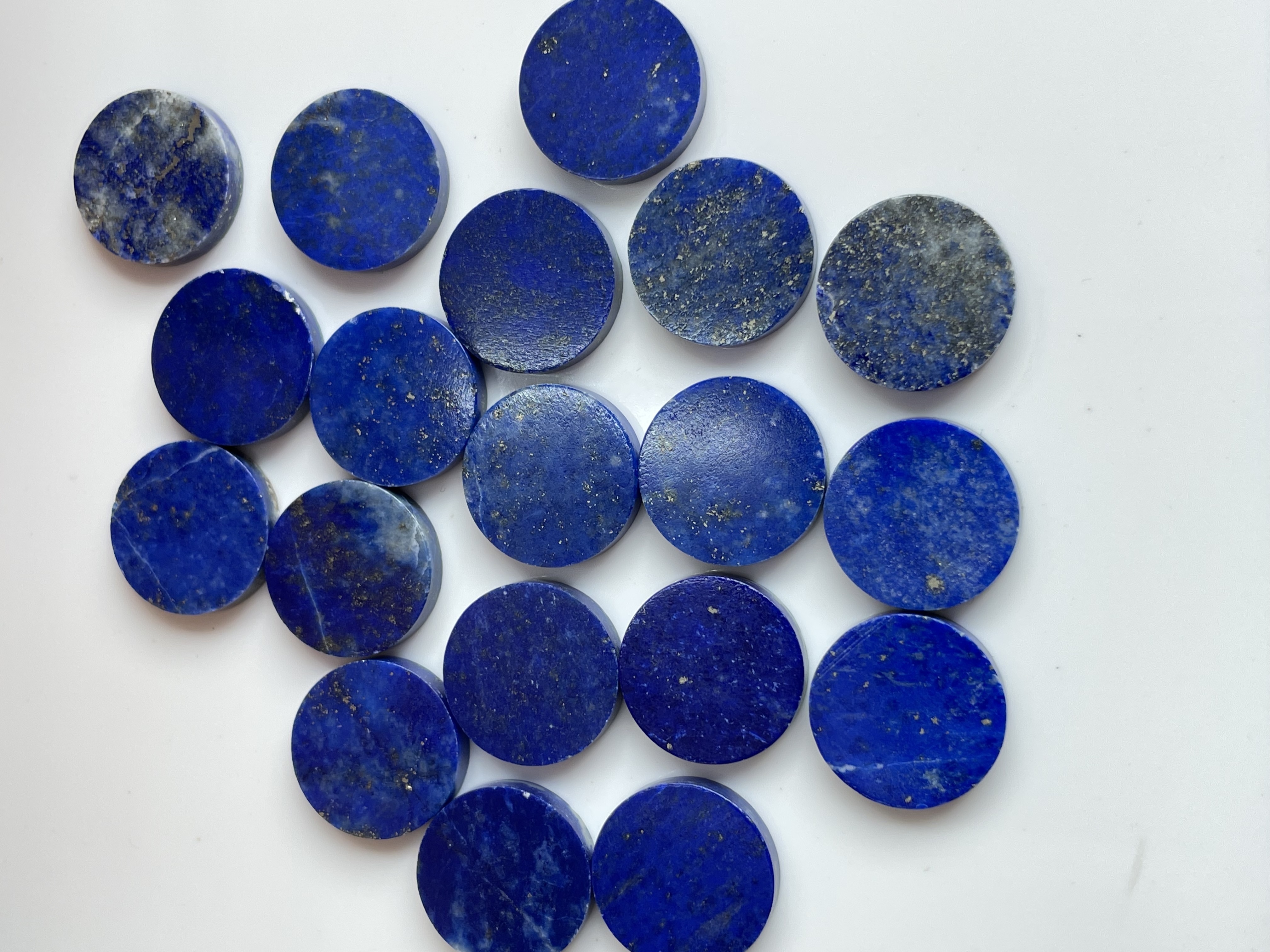 Coin Natural Lapis Lazuli Coin Both Side flat Round Shape Cabochon Calibrated Size 4,5,6,7,8,10,11,12,14,15,16,18,20,25,28,30,35