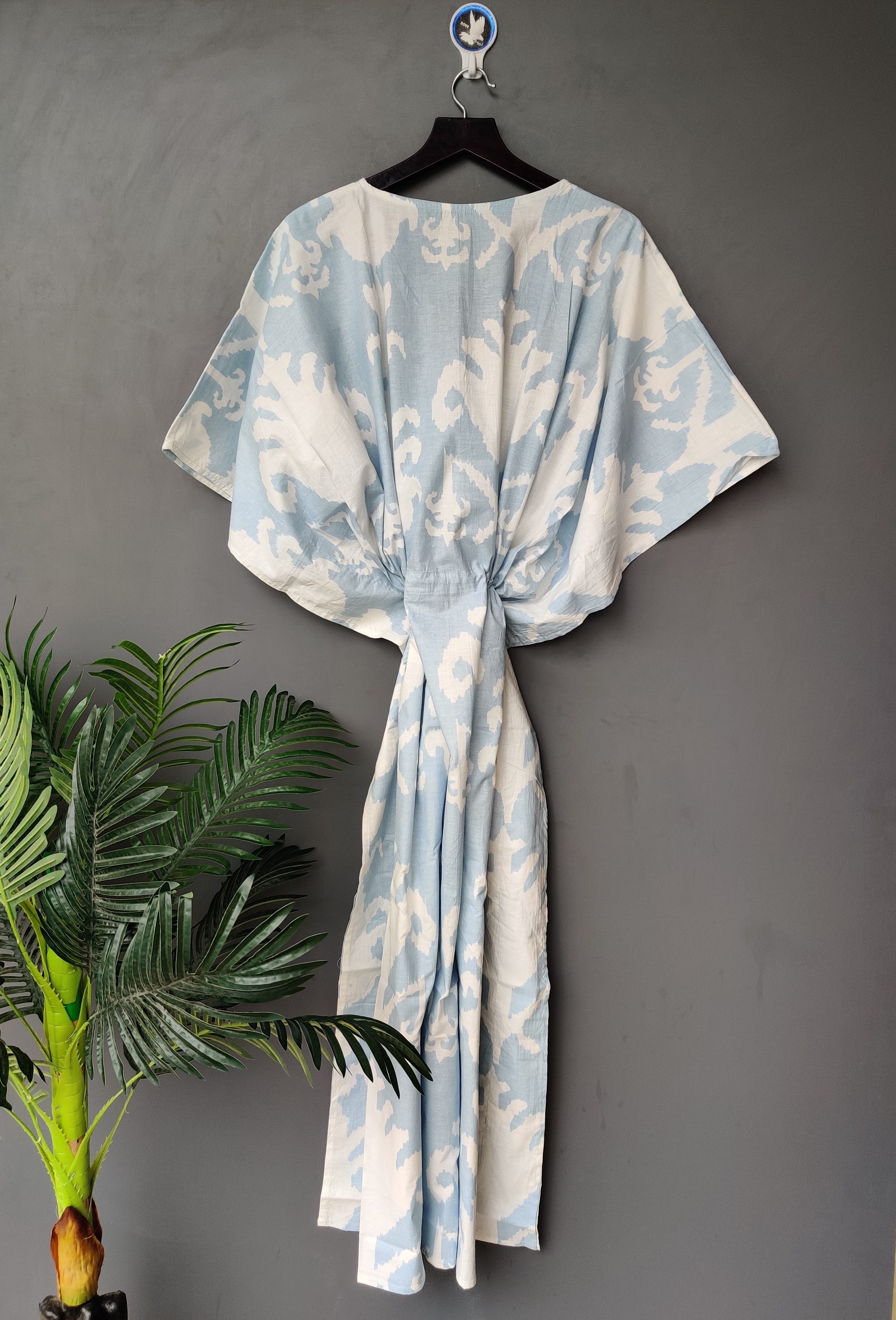 Cotton Indian Floral Kaftan Long Caftan Dress For to be Moms Beach Cover up Sleepwear Summer Wear