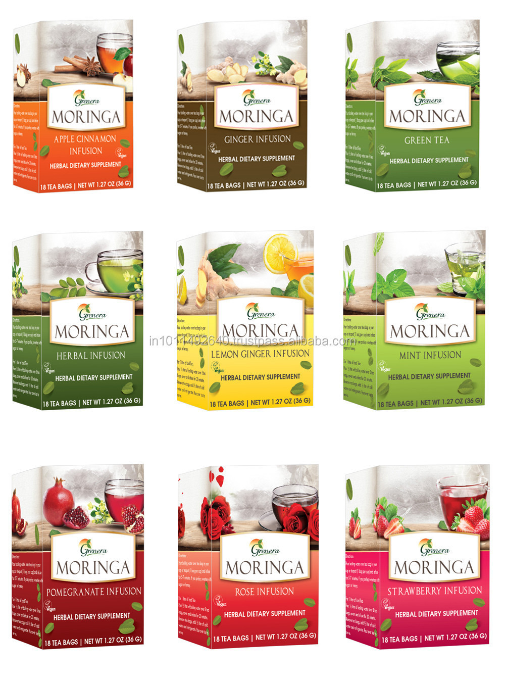 Best Selling Herbal Flavored Moringa Tea Wholesale Price 100% Organic Moringa Leaf Extraction Tea Bag For sale