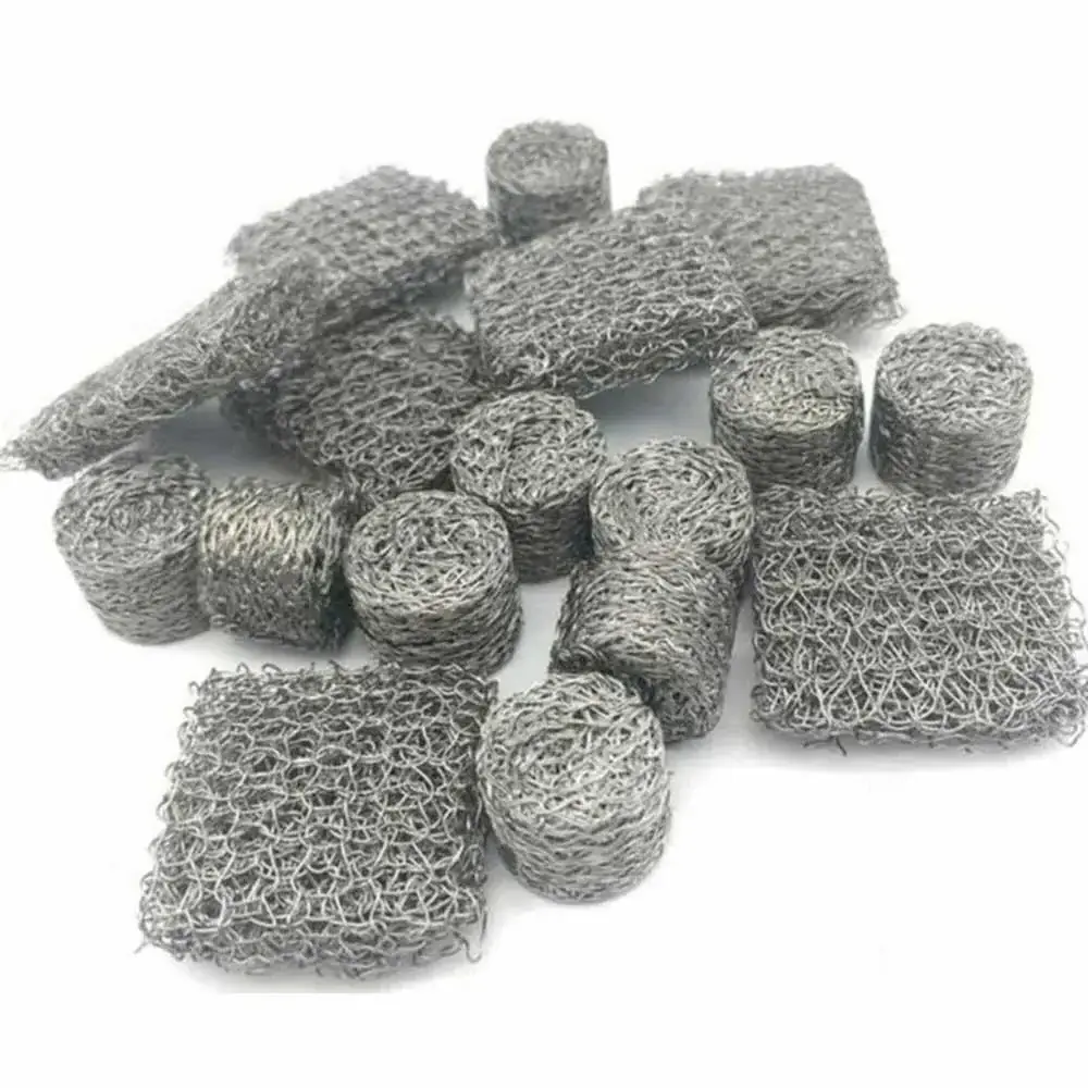 New Product Galvanized Iron Knitted Wire Mesh Filter Used for Air and Liquid Filtration from Indian Exporter and Manufacturer