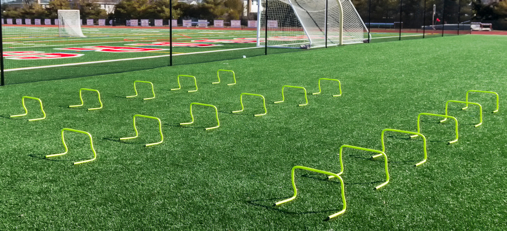 Pepup football soccer training hurdles/speed agility equipment with soccer training hurdles High Visibility Colors Size : 4