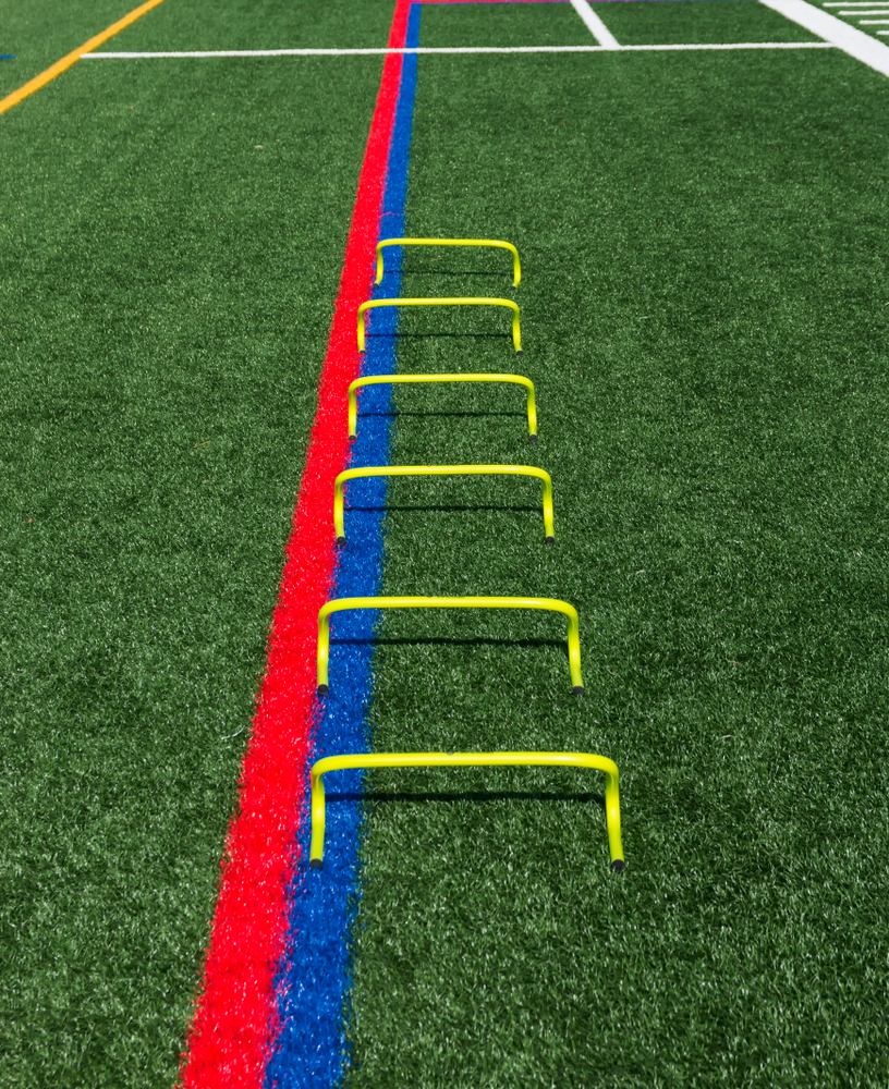 Pepup football soccer training hurdles/speed agility equipment with soccer training hurdles High Visibility Colors Size : 4