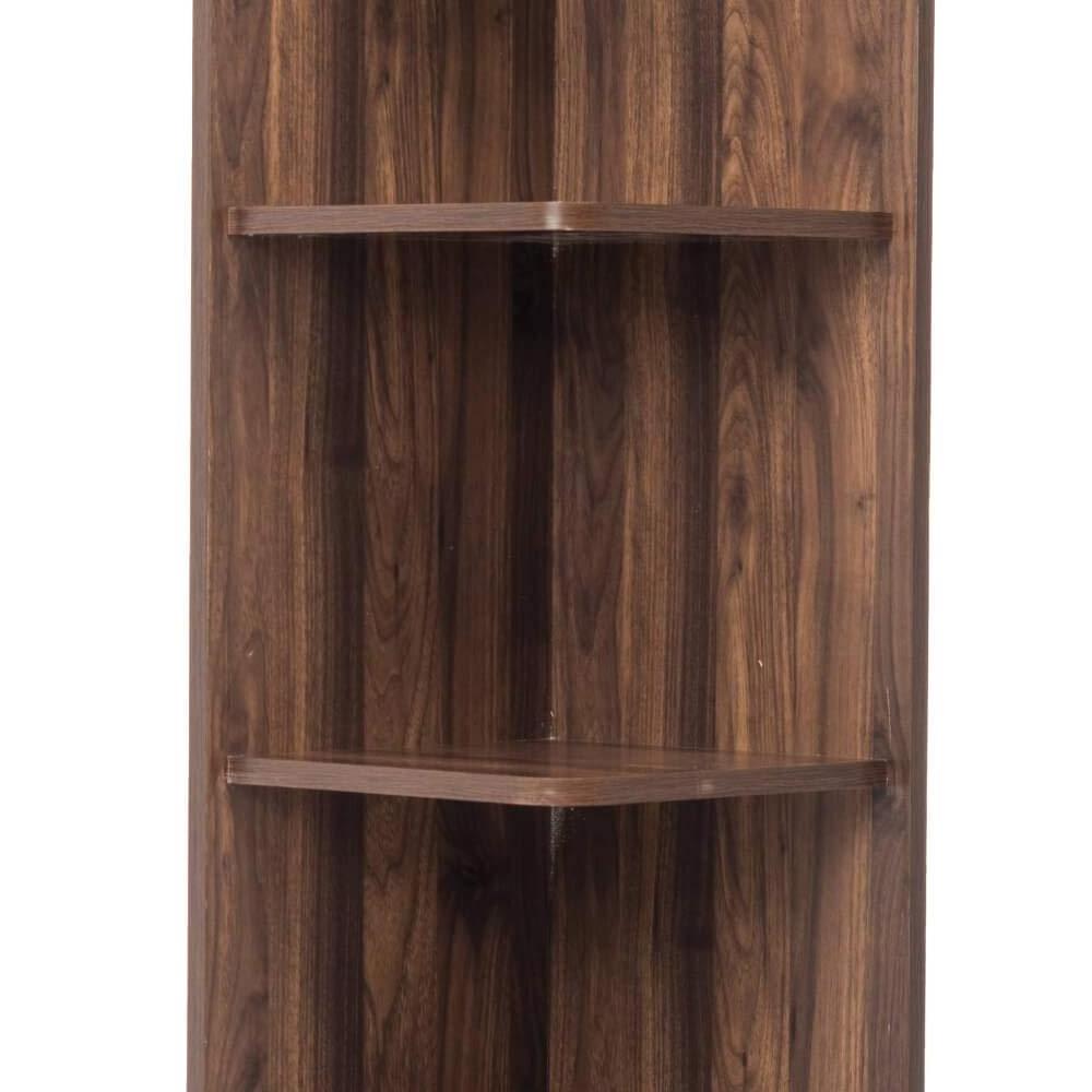 Wood Book Shelf  Wooden Tree Shape Bookshelf Free Standing Bookcase with Open 8 Shelf  One Drawer Storage