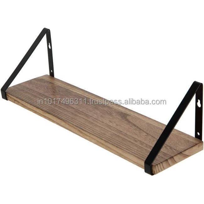 Floating Shelf For Wall Bathroom Organizer And Laundry Room Storage Wood Wall Decor With Metal Floating Shelf Bracket