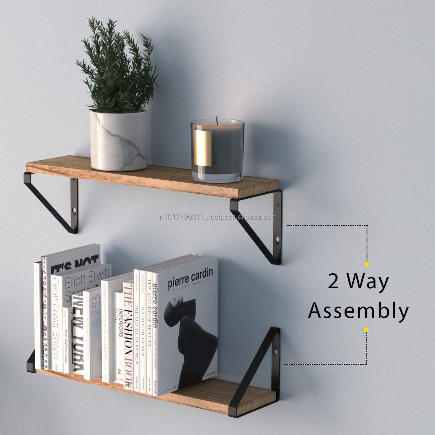 Floating Shelf For Wall Bathroom Organizer And Laundry Room Storage Wood Wall Decor With Metal Floating Shelf Bracket