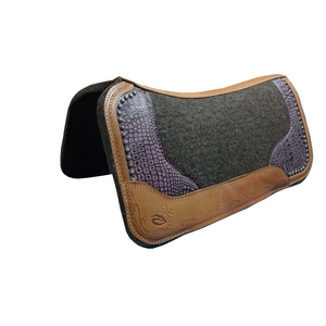 Horse saddle pad Printed Purple  Genuine Leather