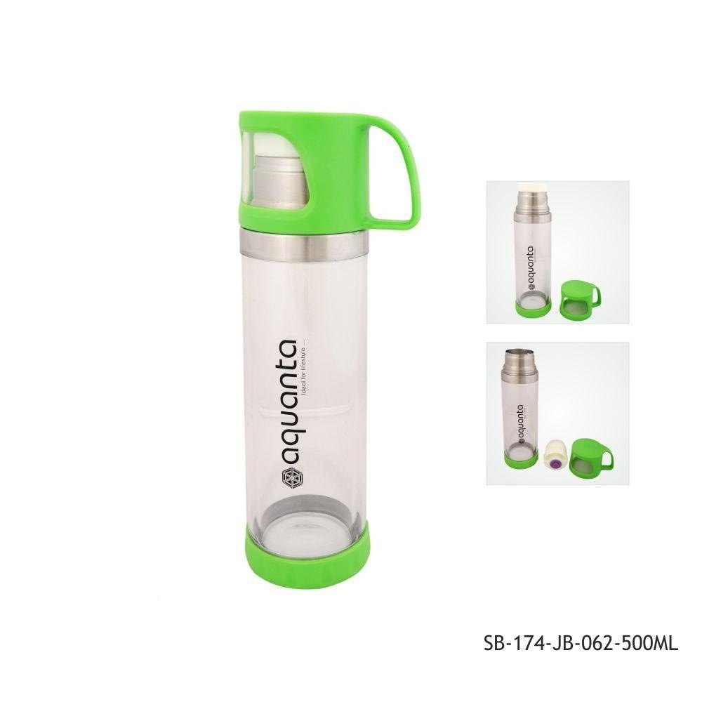 Standard Quality Aquanta Stainless Steel Sipper Bottle Single Carbonated Gym Water Bottle 500ml from India