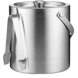 New Creation Factory Modern Luxury Logo Customization Stainless Steel Ice Buckets Suppliers with Lid