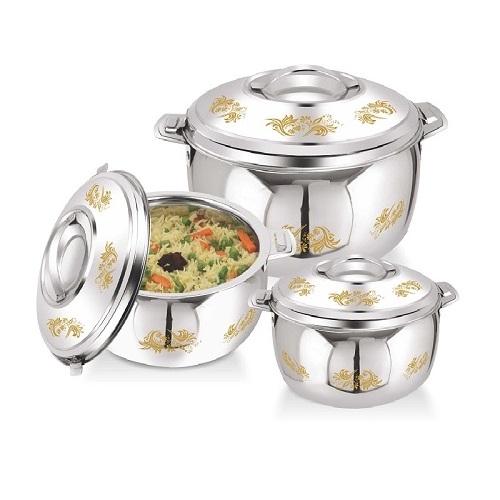 High Quality Stainless Steel Food Warmer Pot Casserole Food Warmer Pot Steam Insulated Casserole Hot Pot Hot Sale