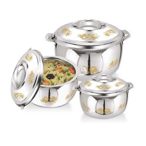 High Quality Stainless Steel Food Warmer Pot Casserole Food Warmer Pot Steam Insulated Casserole Hot Pot Hot Sale