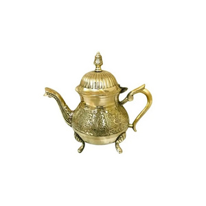 Handmade Brass Moroccan Teapot with Gold Finishing Modern Style Indian Brass Coffee and Tea Pot at Bulk Price Tea Pot