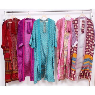 Wholesale And Manufacture Low Price Silk Kimono Swimwear Night Wear Gift For Mother Day Bridesmaid Robes Free Size Silk Kimono