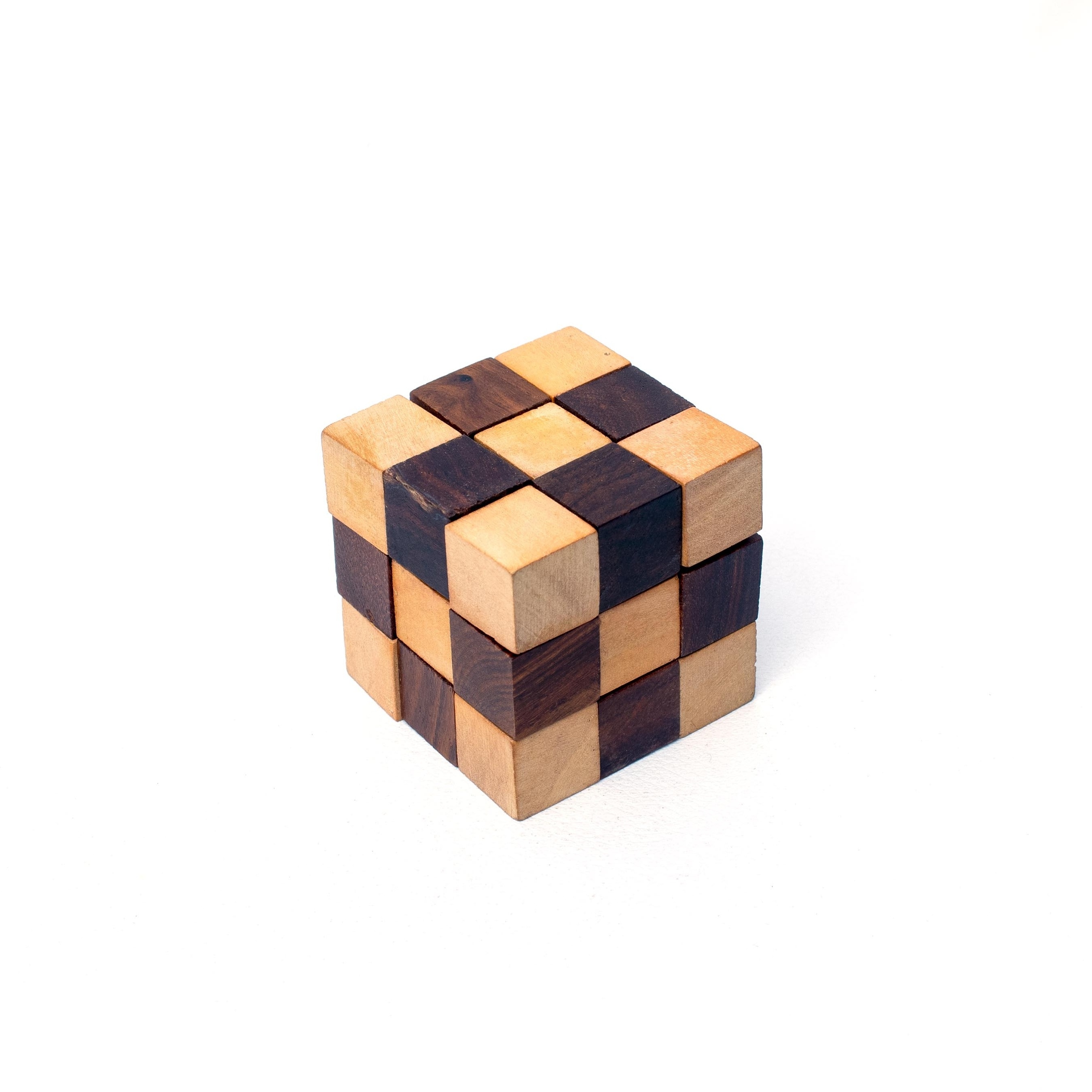 Wooden Snake Cube Puzzle Game 1x1