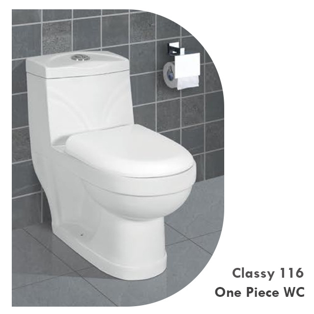 Wholesale Luxury Classy 116 One Piece WC Bathroom Toilet Set Ceramic wc Commode Toilet Wall and Floor Mounted Ceramic Toilet