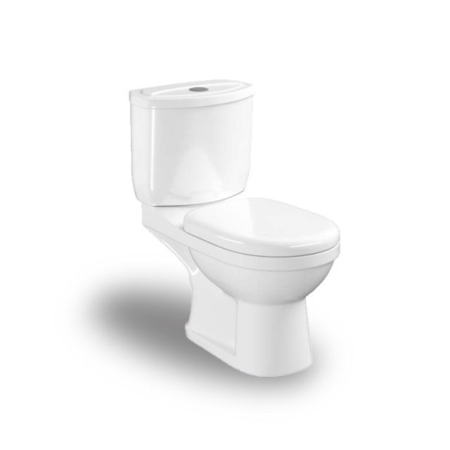 Aqua WC Modern High Quality Two Piece Ceramic Toilet Seat Commode with Up flush Luxury Bathroom Design S or P Trap