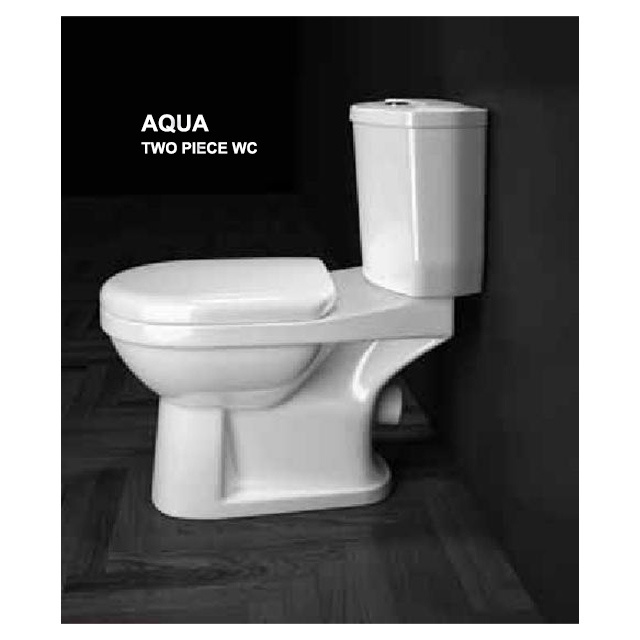 Modular Bathroom Toilet Seat Aqua Two Piece WC Toilet Seat Ceramic White Modern Bathroom Design Toilet Seat