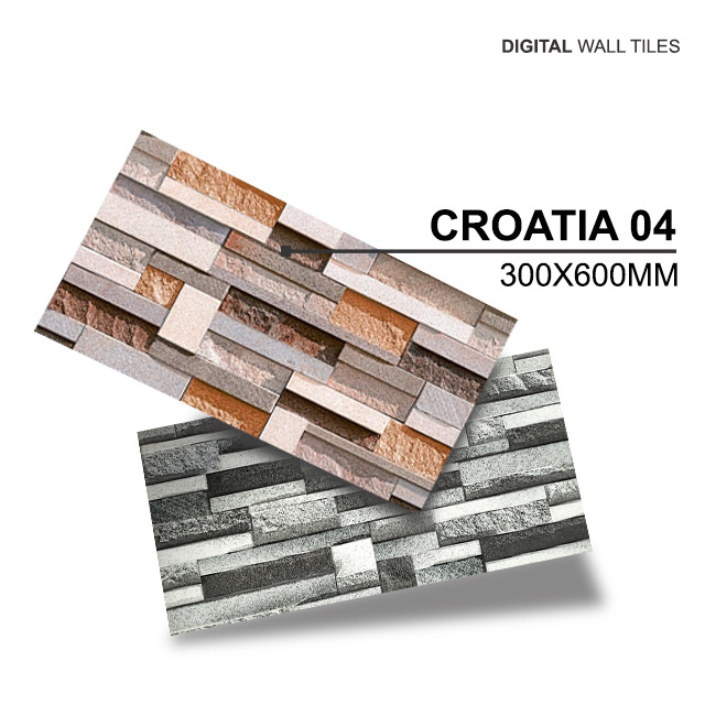 Ceramic Digital Wall Tiles 300x600 mm Elevation Tile Exterior Wall for Home Kitchen and Room Decor Elevation Tiles for Floor