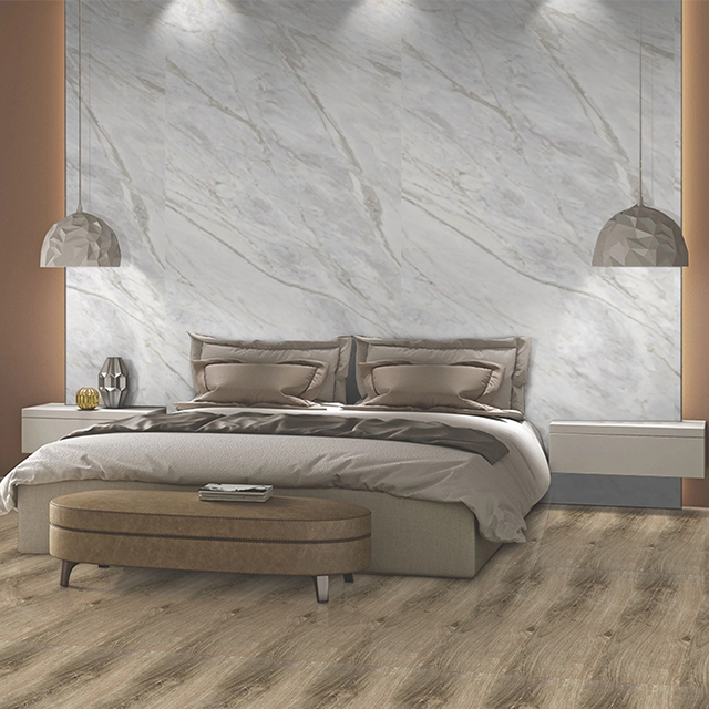 Flury Design Feather Print Glazed Porcelain Slabs 120 x 320cm smooth matt surface For Bedroom And Waiting Room