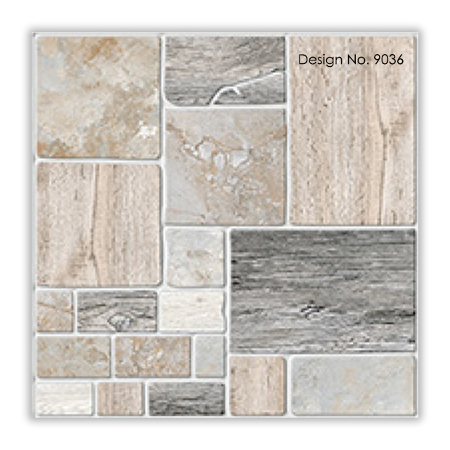 Ceramic Digital Floor Tiles 400x400 mm Marble Stone Looking Rustic Texture Flooring Tile Outdoor and Indoor Flooring Tiles