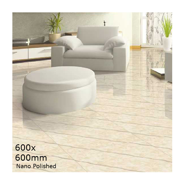 Luxurious Tile for Living Room 600x600mm Polished Porcelain Soluble Salt Floor Tile NANO Vitrified 60x60 cm Flooring Tiles