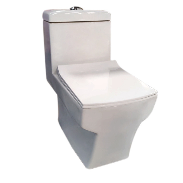 Star Rated One Piece WC Toilet Seat Sonata-115 White One Piece Ceramic WC Toilet with Bowl S-Trap Bathroom Sanitaryware Bidet