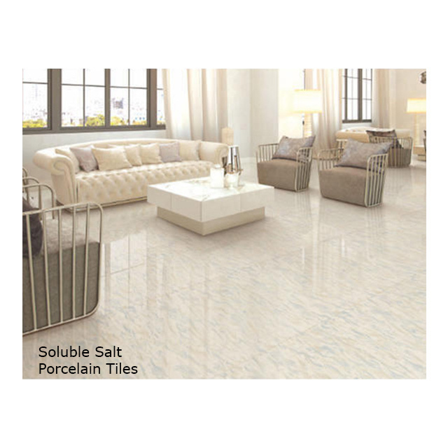 Luxurious Tile for Living Room 600x600mm Polished Porcelain Soluble Salt Floor Tile NANO Vitrified 60x60 cm Flooring Tiles