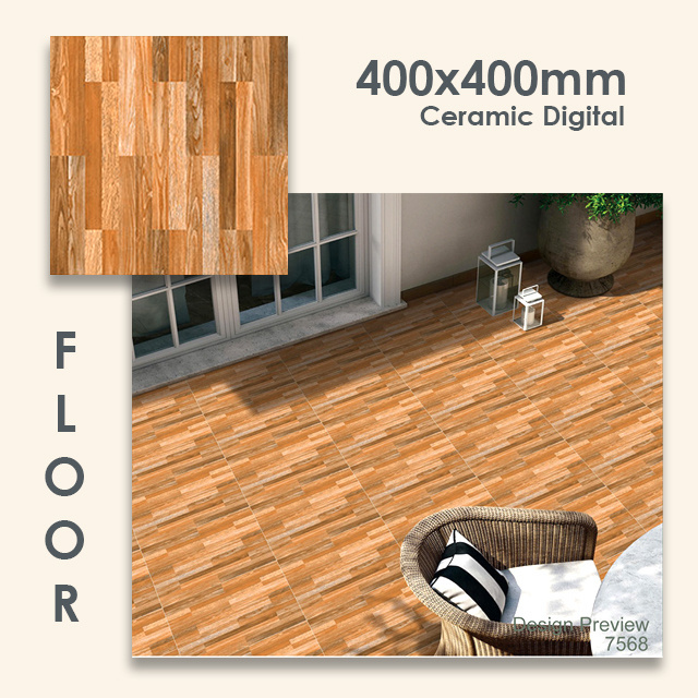 Ceramic Digital 400X400 mm Interior Glossy Rustic Matt Tiles Home Flooring 16x16 inch Floor Tile