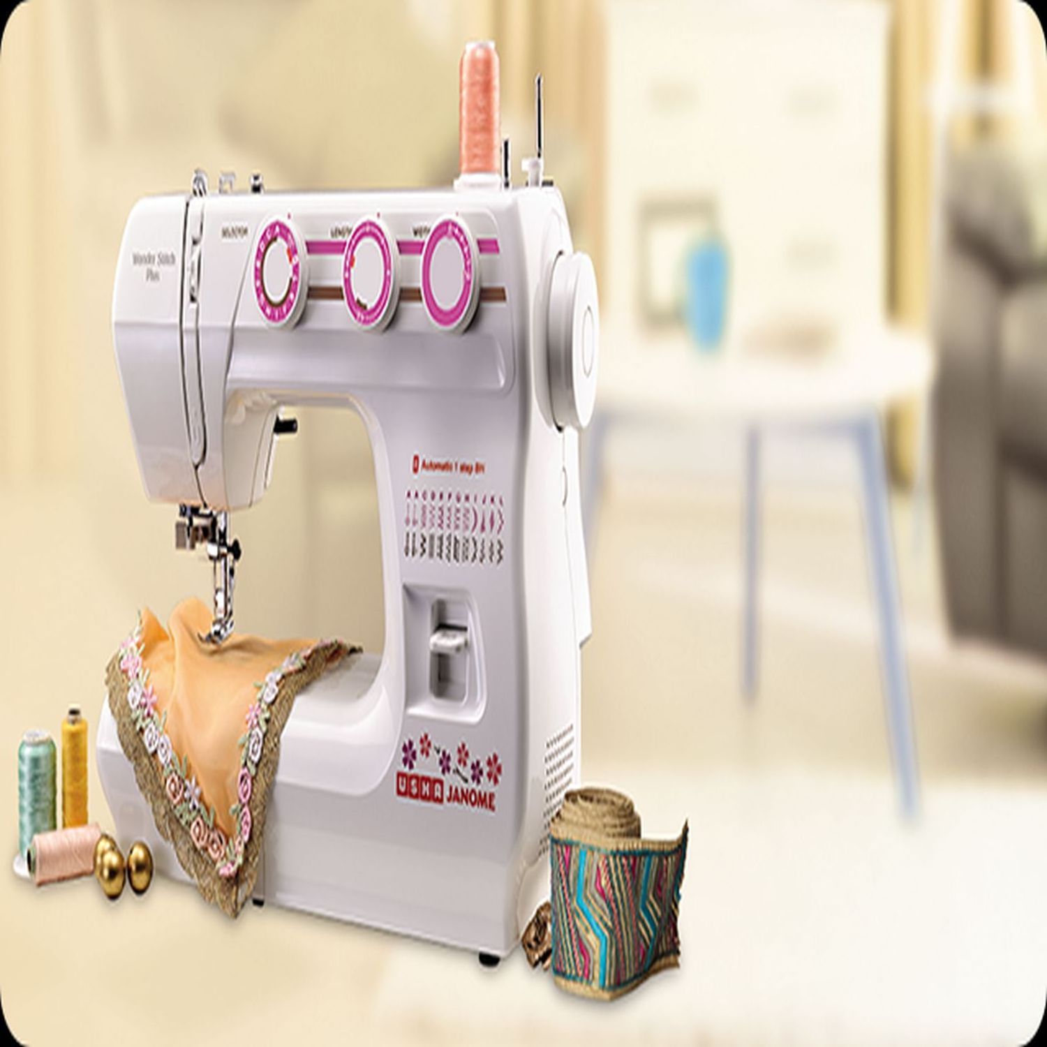 Hand Mini Portable Sewing Machine Manual Handheld Mini Sewing Machine USHA JANOME Reliability by Design