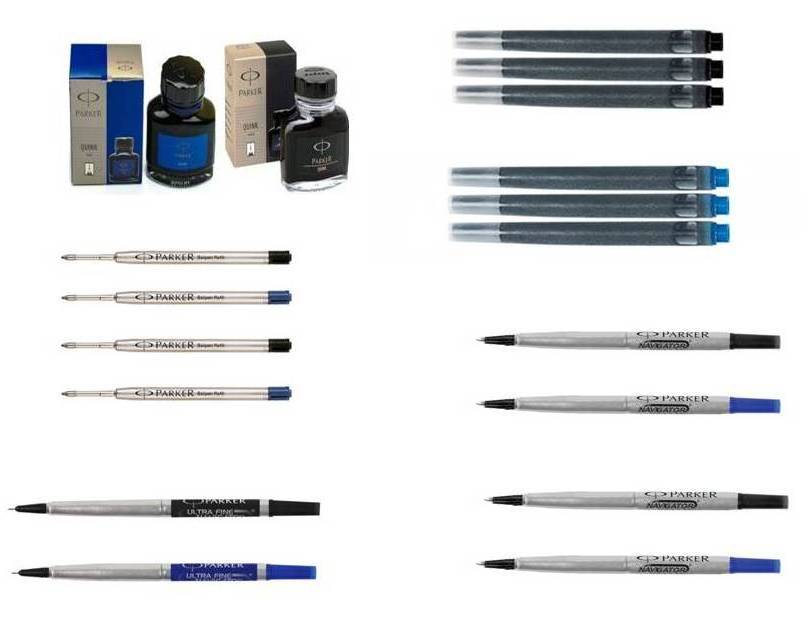 Parker ball pen refill blue black roller ball refill blue black ink bottle 30 ml blue black ink cartridge