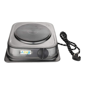 Airex 1500W Tawa Hot Plate Stove Powder Coated Material Electric Cooking Stoves 1 Burner Portable Tawa Hot Plate Black