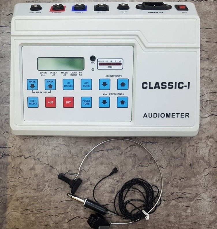 AIR and BONE CONDUCTION AUDIOMETER CLASSIC 1 Audiometro affordable price audiometer for hearing testing