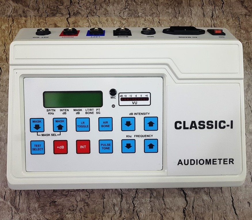 AIR and BONE CONDUCTION AUDIOMETER CLASSIC 1 Audiometro affordable price audiometer for hearing testing