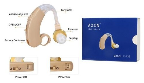 Axon mini hearing aid F 139 bte hearing aids CE hot selling bte cheap price made in China Hearing Aids The Elderly