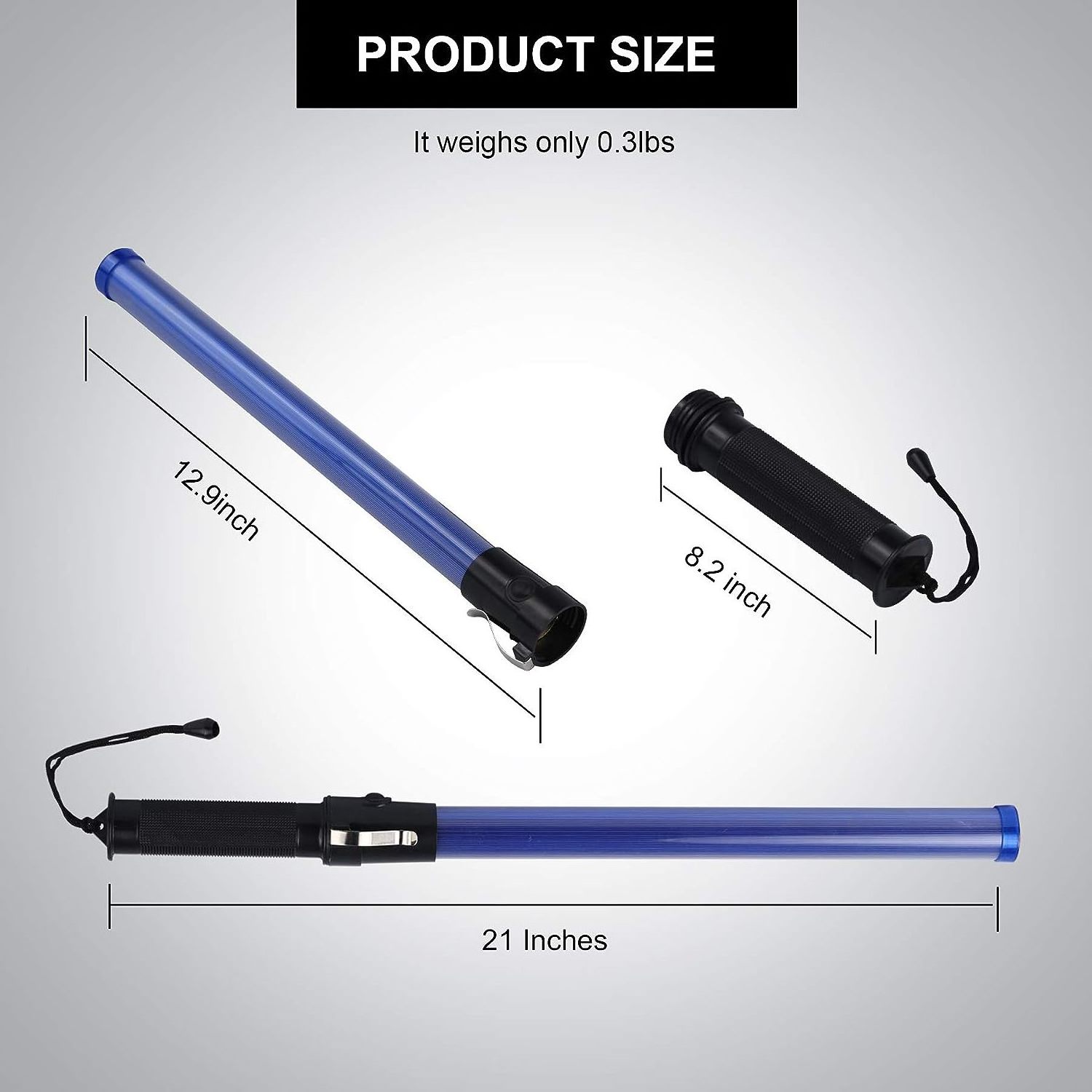 Top Quality Custom Cheap Light strobe mode parking guides Marshaling wands Traffic baton Control Led portable Flashing Batons